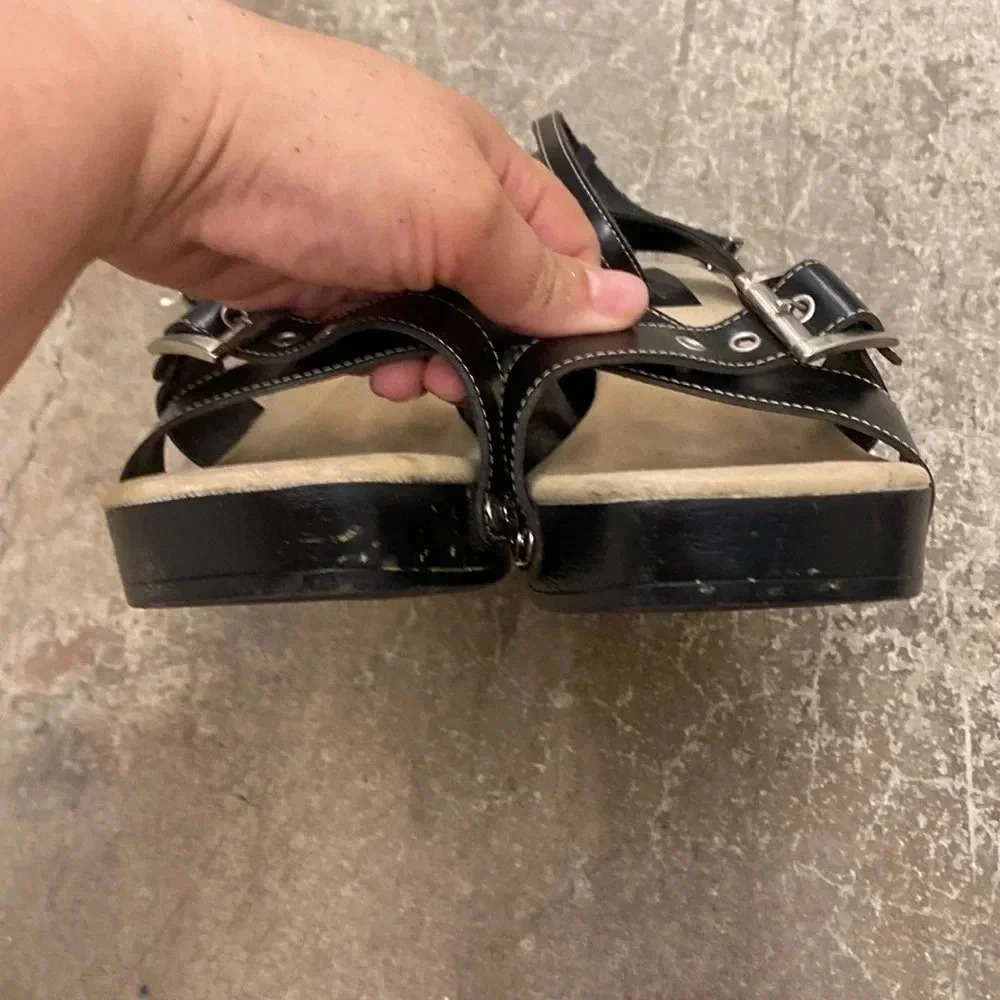 Leather  clogs - Picture 3 of 8
